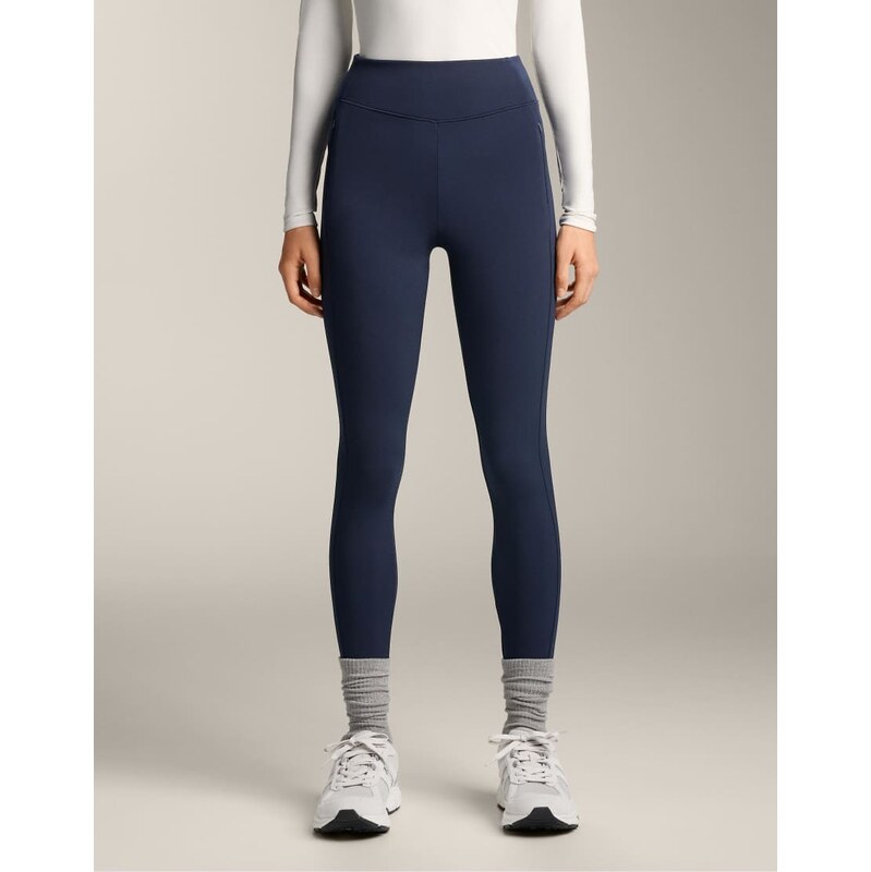 OYSHO Warm high-rise ankle-length leggings with pockets 70 cm in navy 110990229