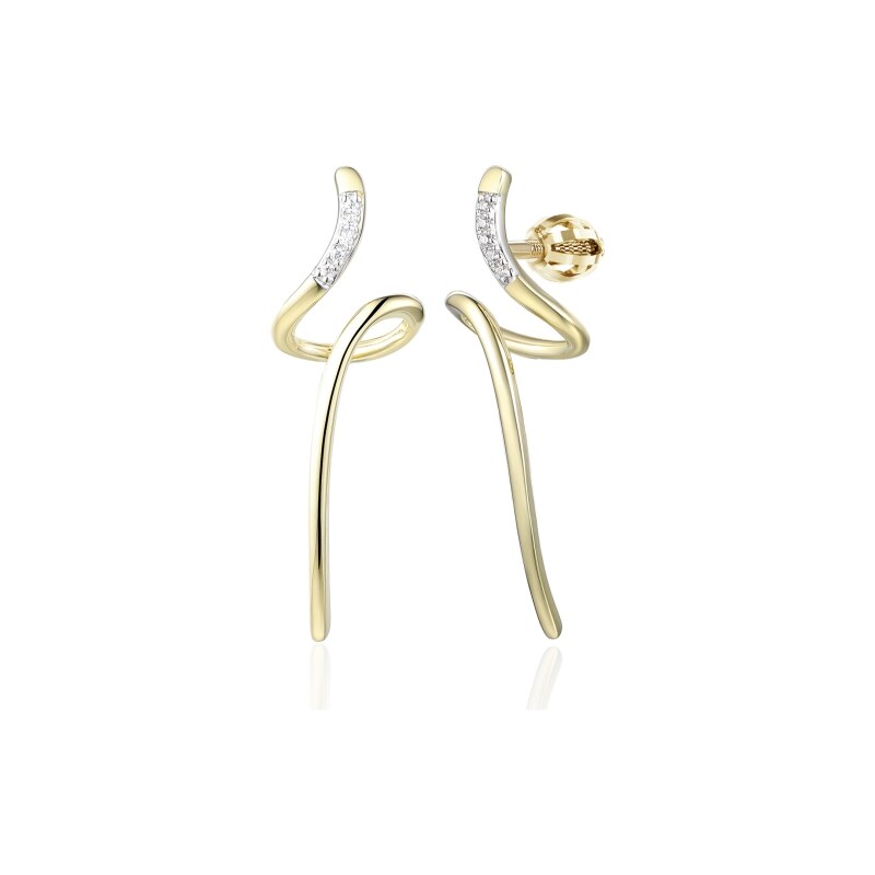 Couple Gems, Originální náušnice Elysara, kombinované zlato s 110990737