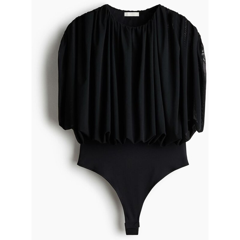 H&M - Řasené body thong - Černá