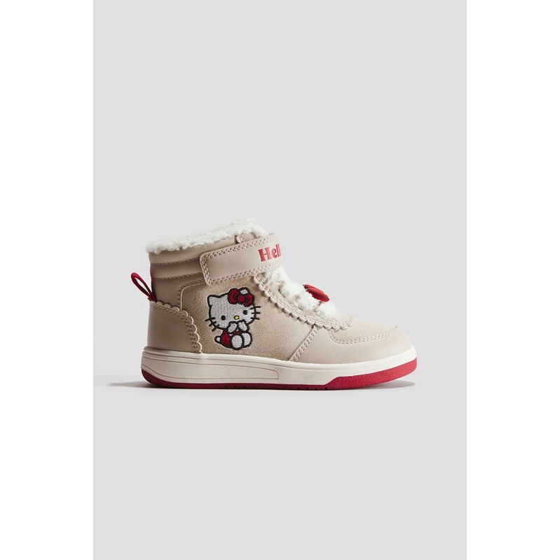 H&M - Zateplené kotníkové tenisky - béžová 110991244