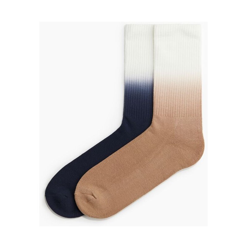 H&M - Ponožky 2 páry - Béžová/Černá