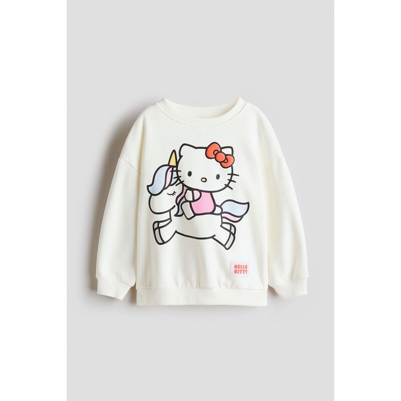 H&M - Mikinas potiskem - Bílá/Hello Kitty