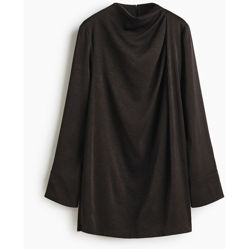 H&M - Řasené šaty - Černá