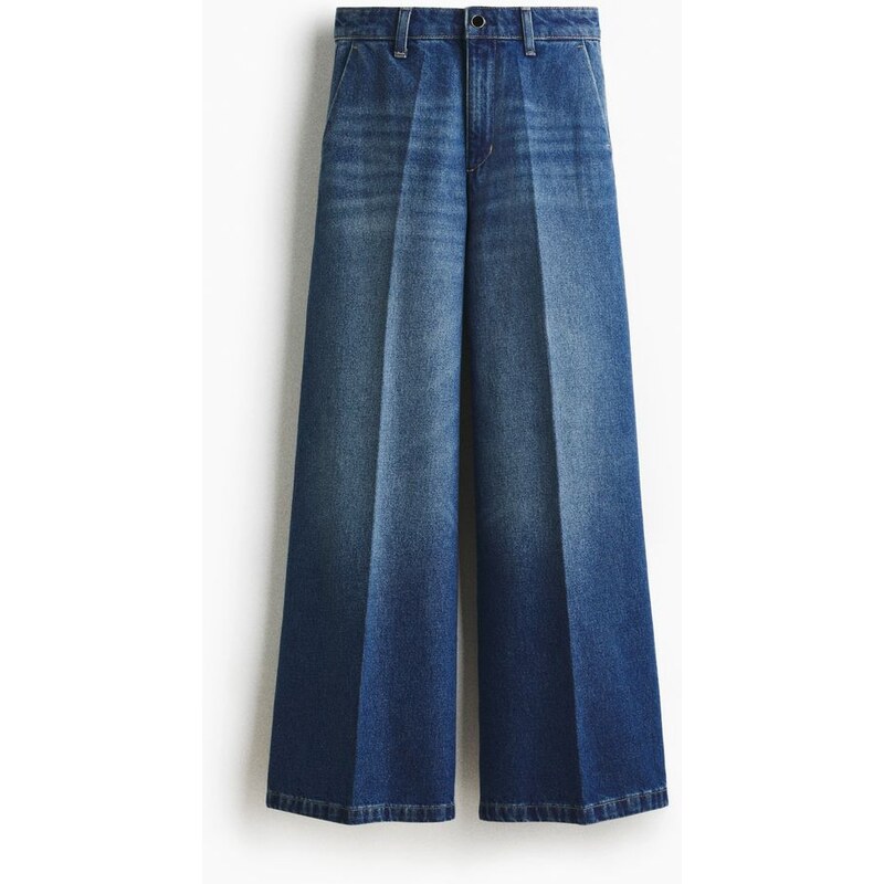 H&M - Super Wide High Jeans - Denim Blue