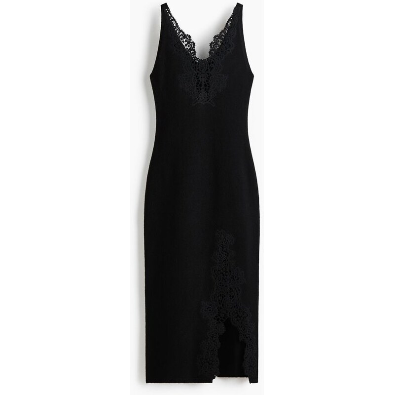 H&M - Šatys krajkovými lemy - Černá