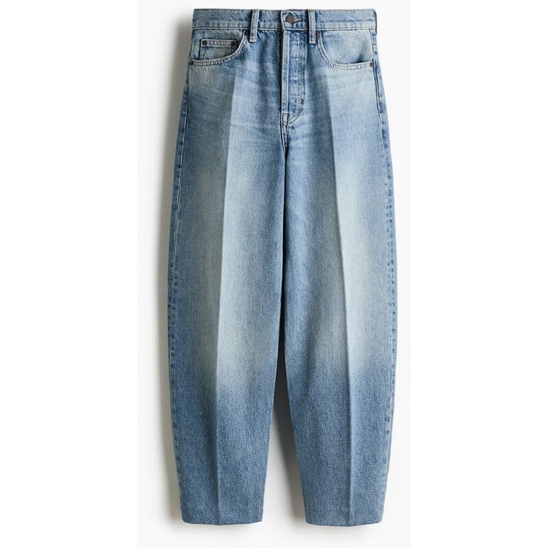 H&M - Barrel High Ankle Jeans - Denim Blue