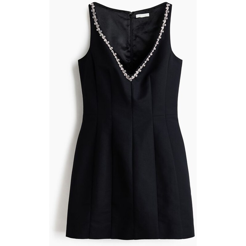 H&M - Šaty zdobené štrasem - Černá