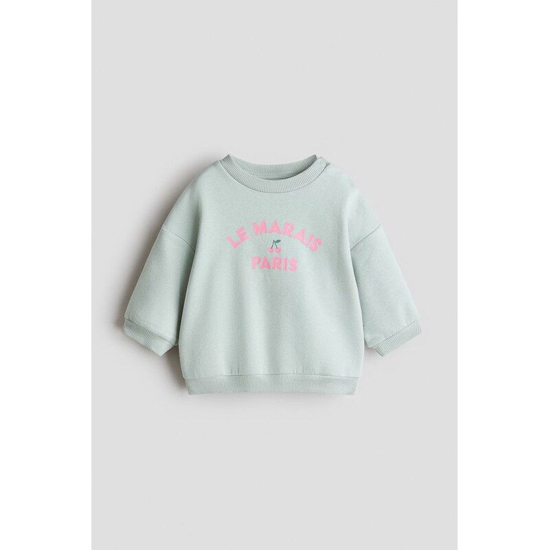 H&M - Mikinas potiskem - Peprmintová/Le Marais