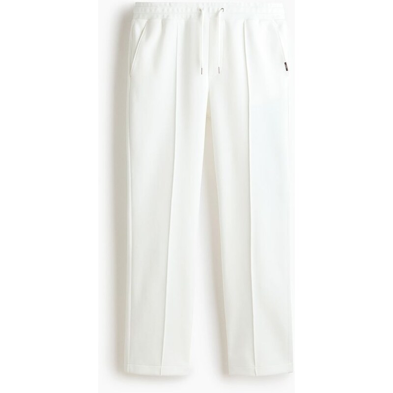 H&M - Elegantní kalhoty jogger Regular Fit - Bílá