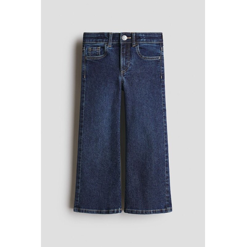 H&M - Superstretch Flared Leg Jeans - Tmavý Denim Blue