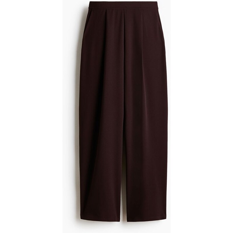 H&M - Široké kalhoty - Tmavě Hnědá
