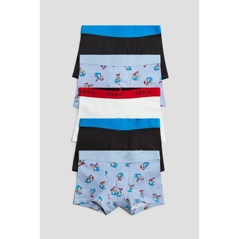 H&M - Boxerky 5 kusů - Modrá/Ježek Sonic