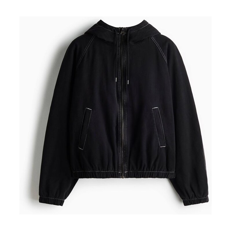 H&M - Vatovaná plátěná bunda - Černá