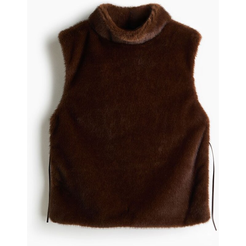 H&M - Top bez rukávů - Tmavě Hnědá
