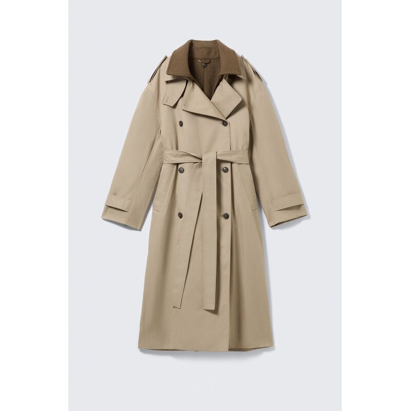 H&M - Oversized trenčkots odepínací podšívkou - béžová 110992264