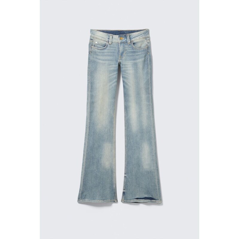 H&M - Booty Bei Low Rise Skinny Bootcut Džíny - modrá 110992268