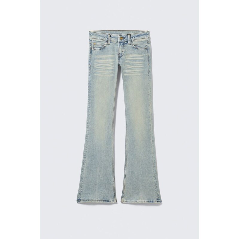 H&M - Booty Bei Low Rise Skinny Bootcut Džíny - modrá 110992262