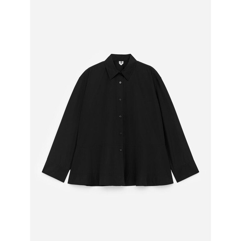 H&M - Bavlněná peplum halenka - černá 110992239