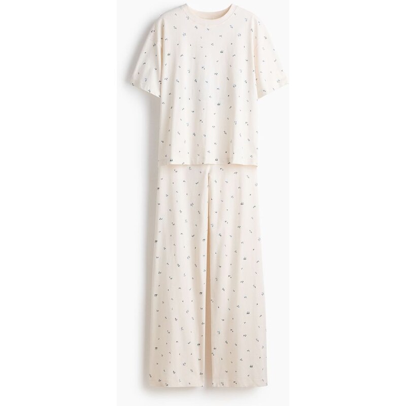 H&M - Bavlněné pyžamo - bílá 110992182