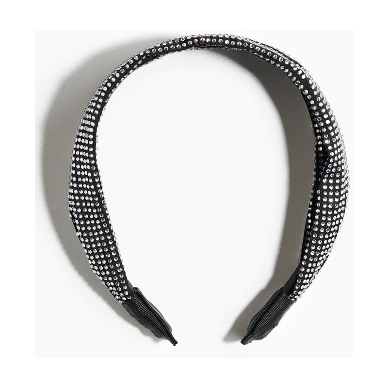 H&M - Čelenka zdobená štrasem - černá 110992509