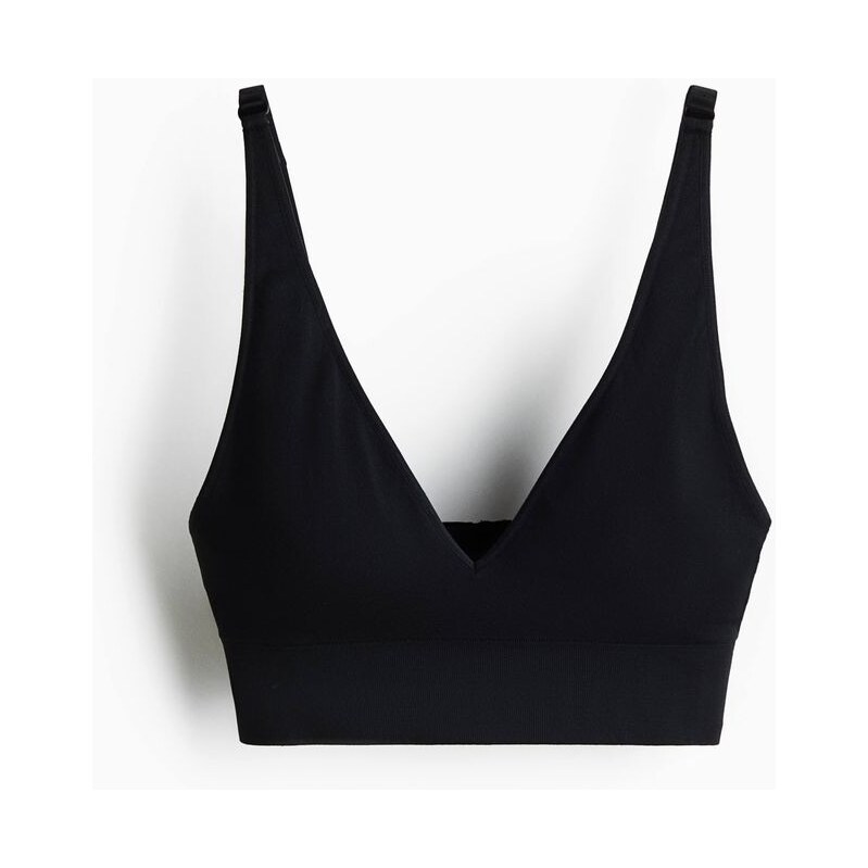 H&M - Bezešvá měkká vyztužená podprsenka - Černá
