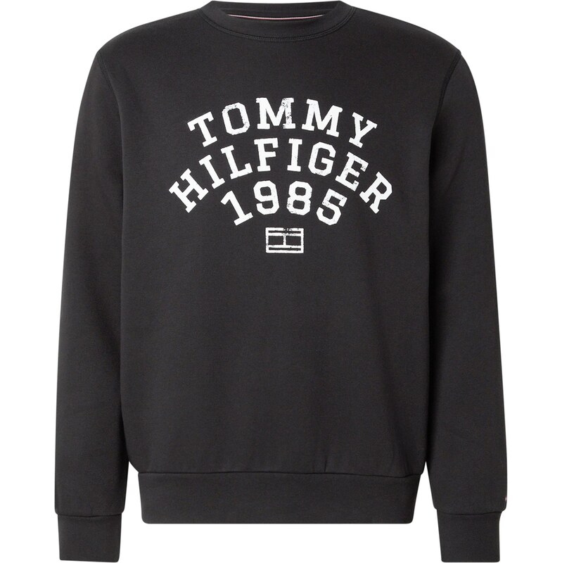 TOMMY HILFIGER Mikina ARCH černá / bílá