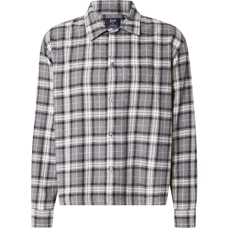 GAP Košile šedá / antracitová / bílá