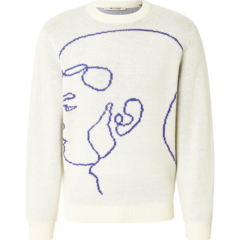 Only & Sons Svetr ONSHAMILTON režná / modrá