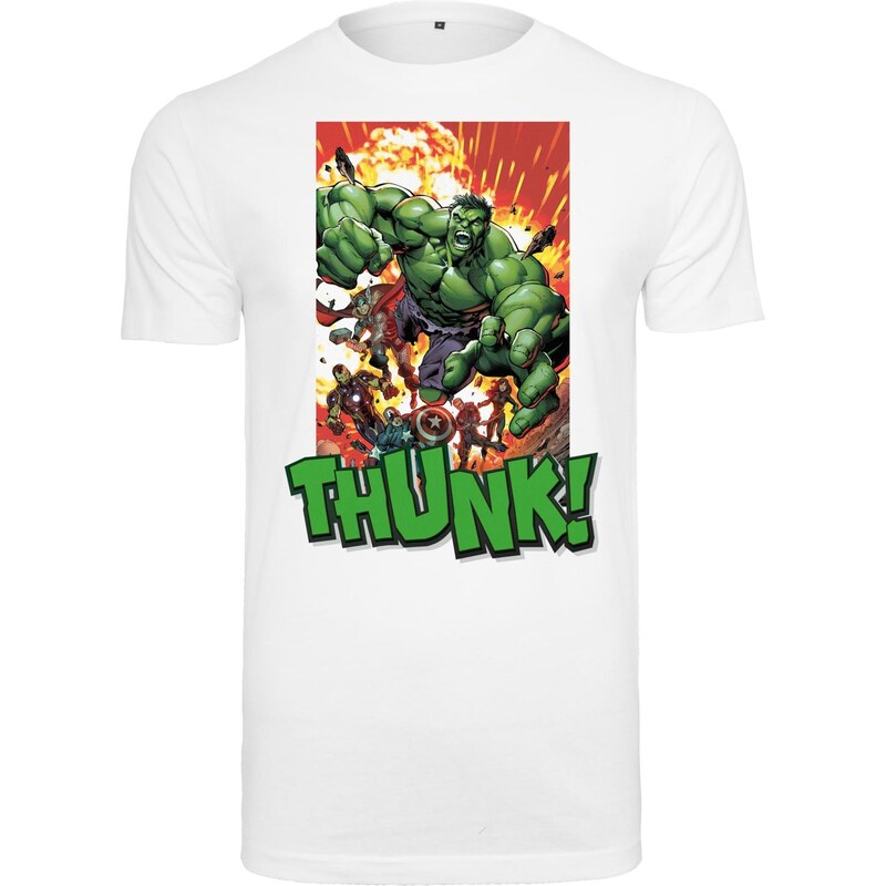 Merchcode Tričko Avengers Explosion tmavě žlutá / trávově zelená
