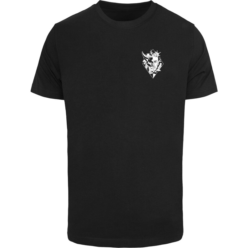 Mister Tee Tričko hnědá / oranžová / růžová / černá