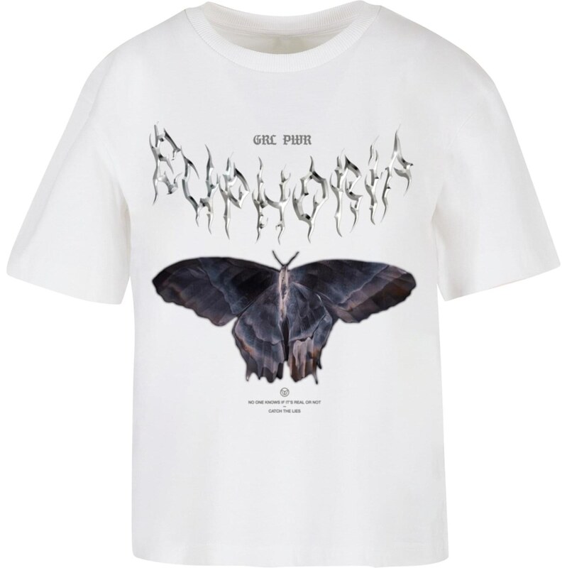 Mister Tee Tričko Euphoria hnědá / kámen / černá / bílá