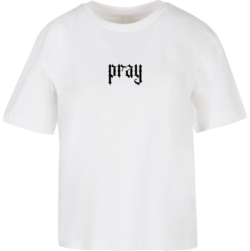 Miss Tee Tričko Praying Hands šedá / černá / bílá