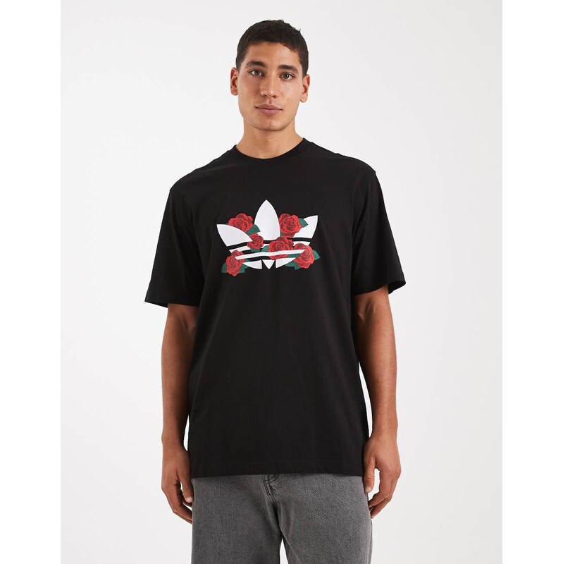 adidas Originals Trefoil series roses in black