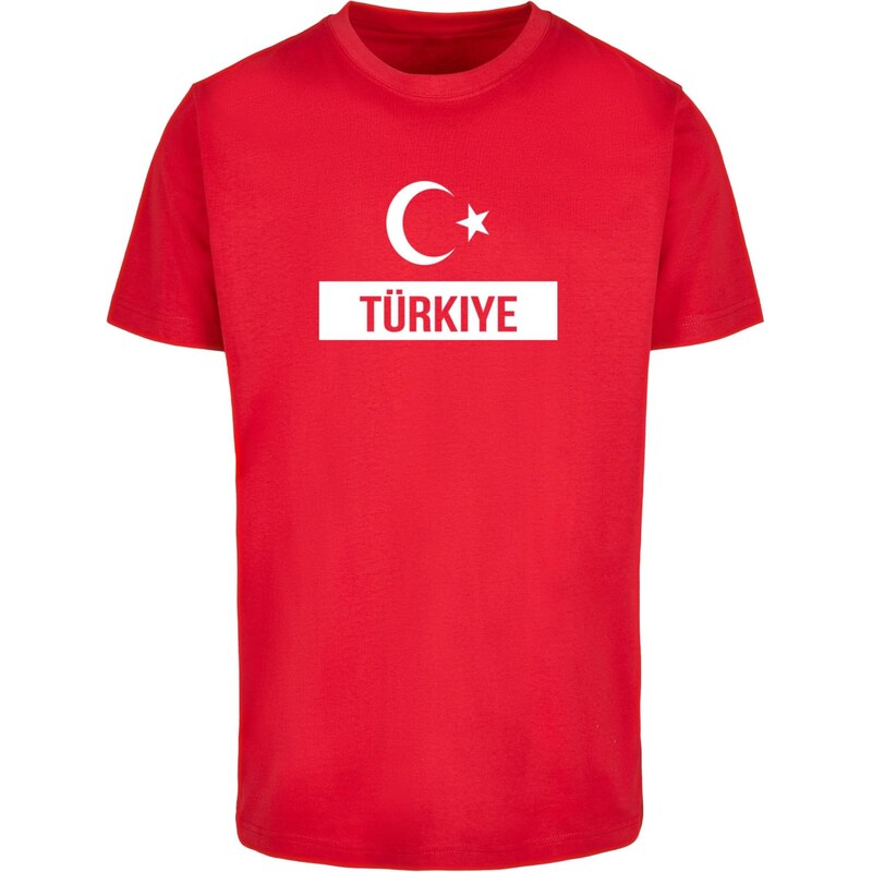 Merchcode Tričko Football - Turkey červená / bílá