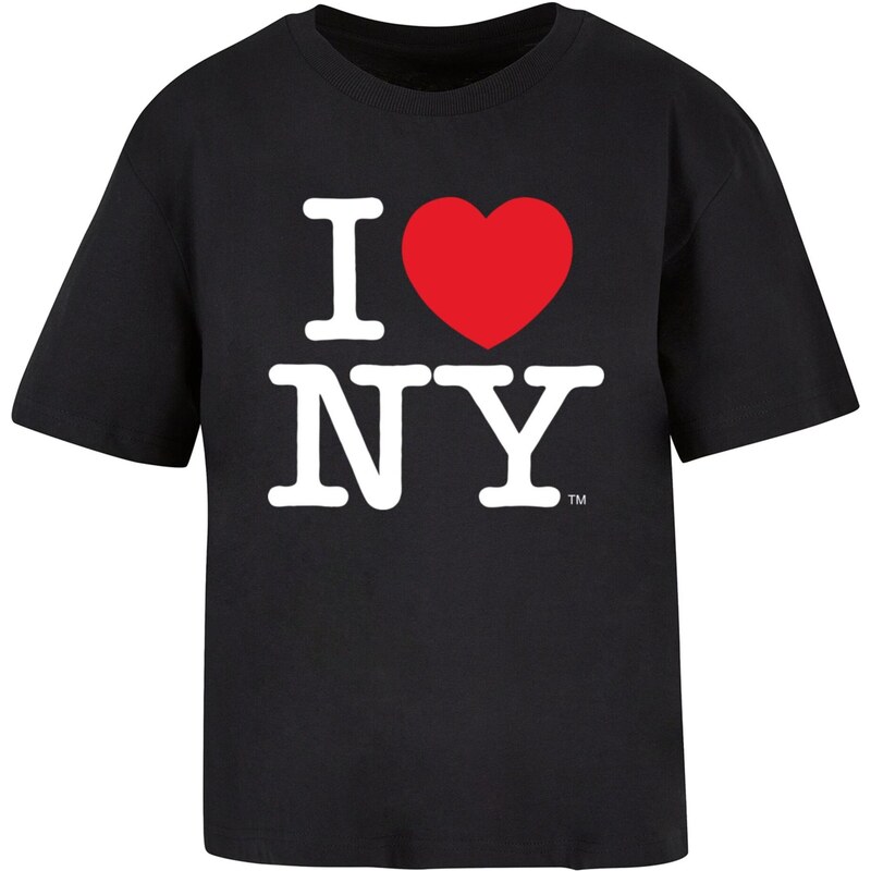 Merchcode Tričko I Love NY krvavě červená / černá / bílá 110998172