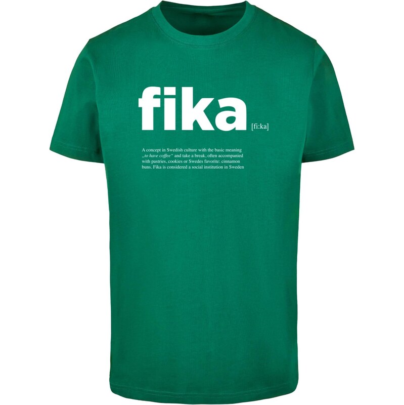 Mister Tee Tričko Fika Definition petrolejová