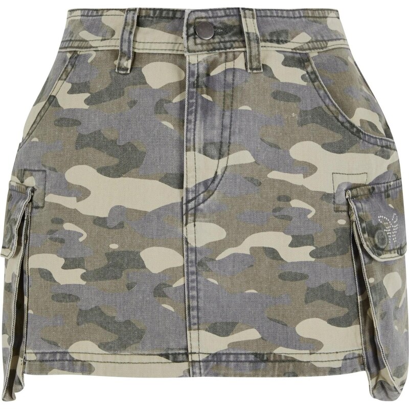 Felicious Sukně režná / šedá / khaki / tmavě zelená