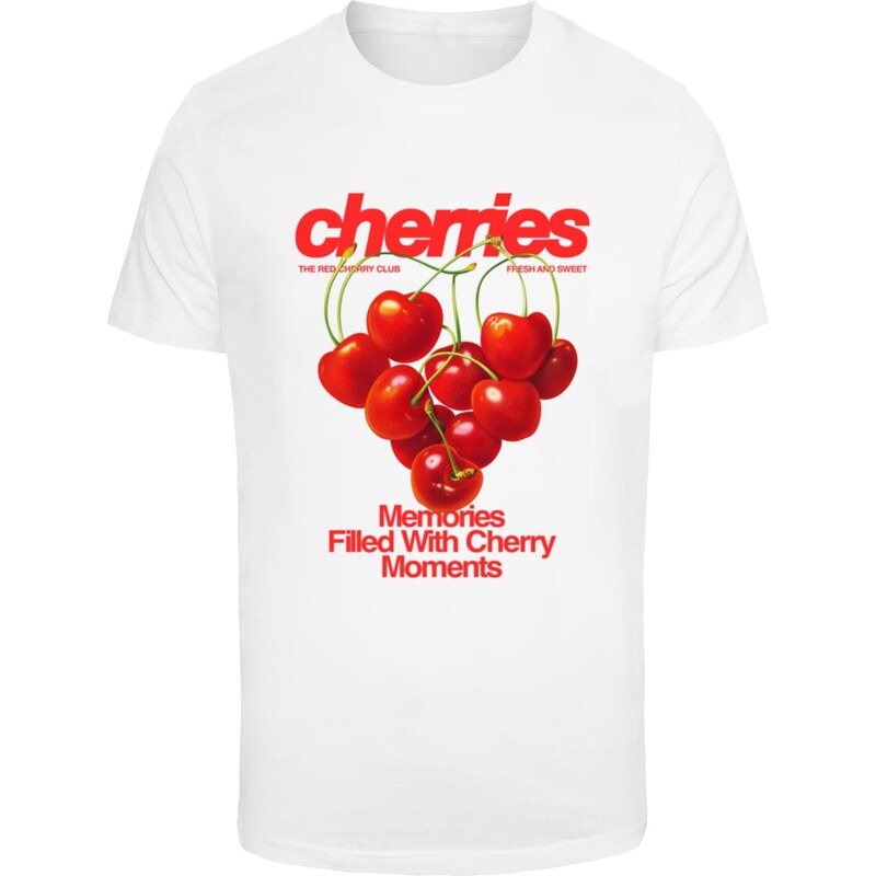 Mister Tee Tričko Cherry Moments zelená / červená / bílá
