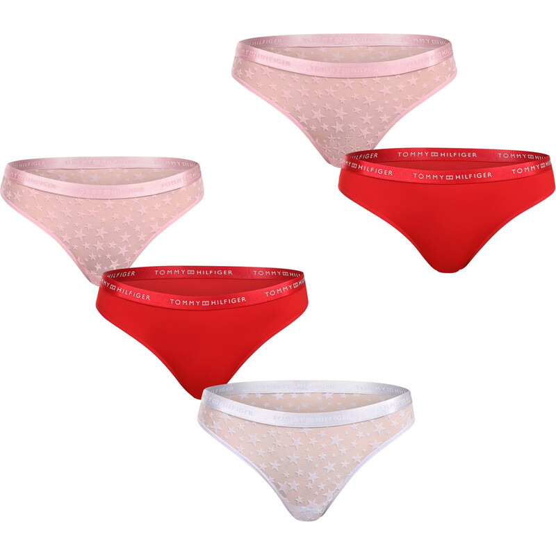 5PACK dámská tanga Tommy Hilfiger vícebarevná (UW0UW06136 0WK)