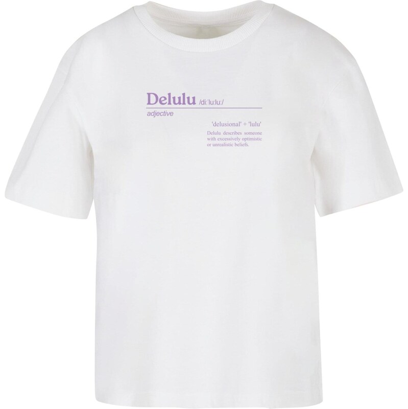 Mister Tee Tričko Delulu Definition fialová / offwhite 111000740