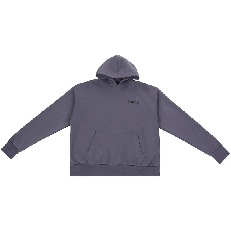 Dropsize Mikina Hustle Club čedičová šedá / černá
