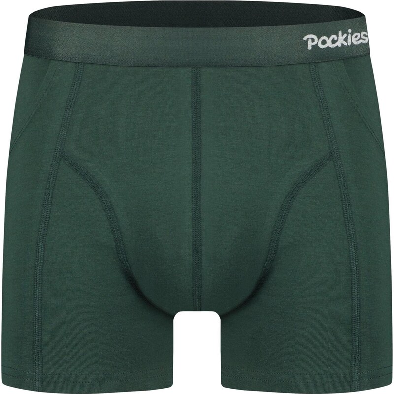 Pockies Boxerky tmavě zelená / bílá