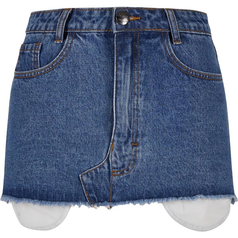 Von Dutch Originals Sukně Pam modrá džínovina / zlatě žlutá