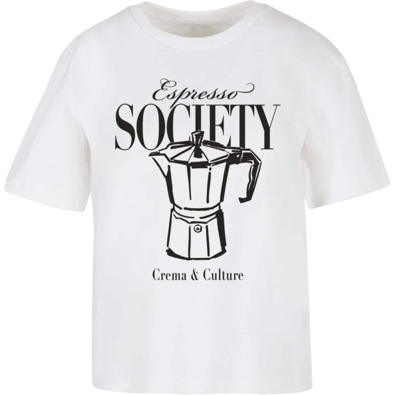 Miss Tee Tričko Espresso Society černá / bílá
