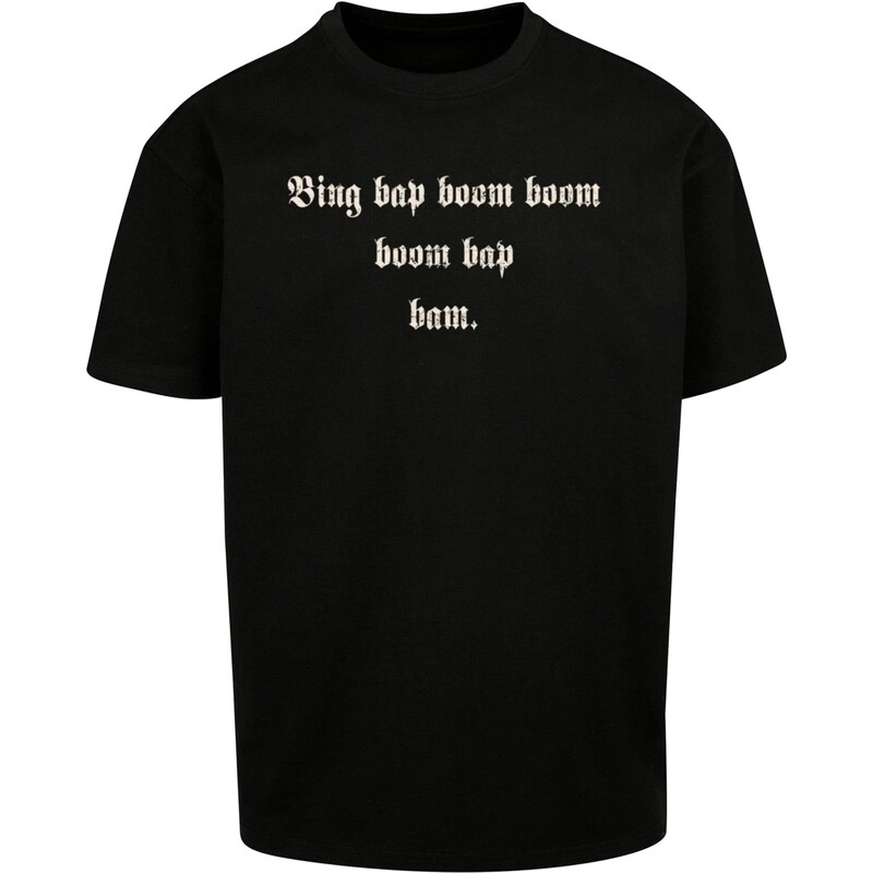 MT Upscale Tričko Bing Bab Boom černá / offwhite