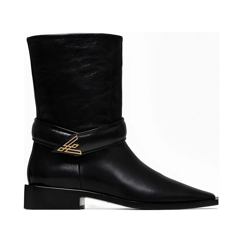 Kožené kotníkové boty Vanda Novak ZOEY DEEP BLACK 111012998