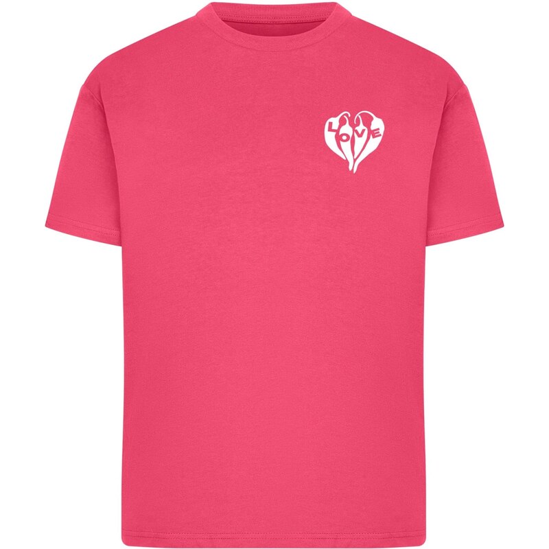 Miss Tee Tričko Spicy Heart pink / červená / bílá