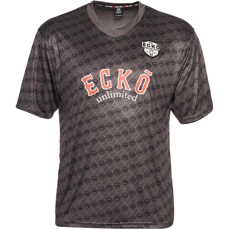 Ecko Unlimited Tričko antracitová / oranžová / bílá