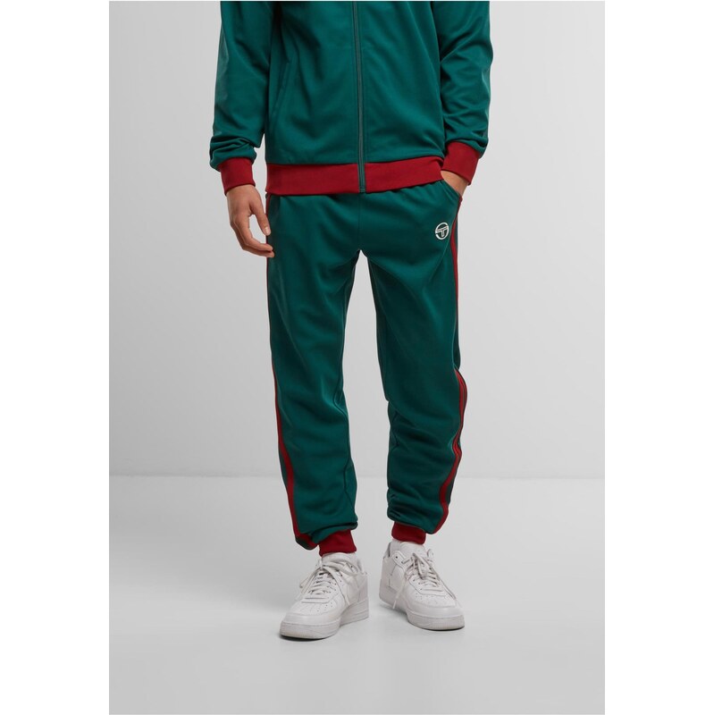 Sergio Tacchini Kalhoty Damarindo tmavě zelená / krvavě červená