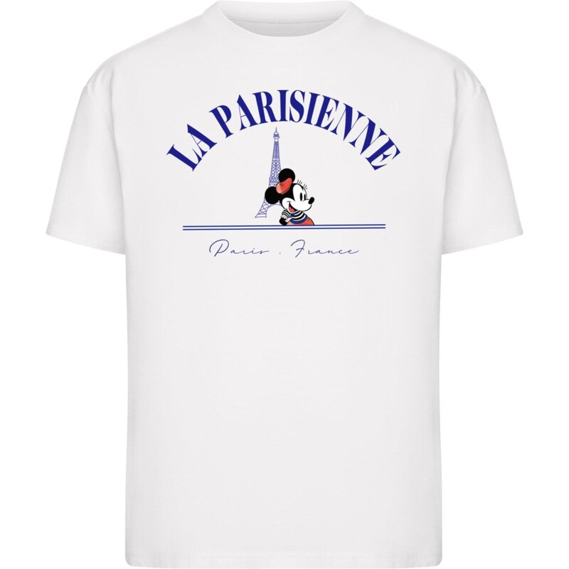 Merchcode Tričko Minnie La Parisienne modrá / červená / černá / bílá 111011889